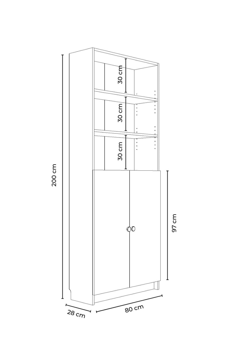 Bookshelf Hanah Home - Opbevaring - Hylder & Reoler - Bogreol