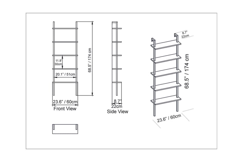 Brinkelid Bogreol - Brun - Hus & renovering - Køkken & bad - Køkken & bryggers - Køkkenindretning - Køkkenhylde