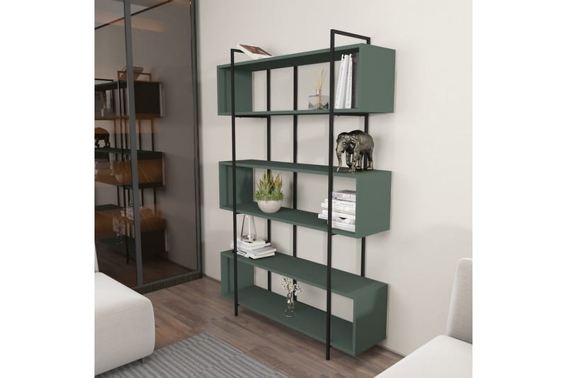 Bruti Bogreol 120 cm i Malet Træ - Sort - Opbevaring - Hylder & Reoler - Bogreol
