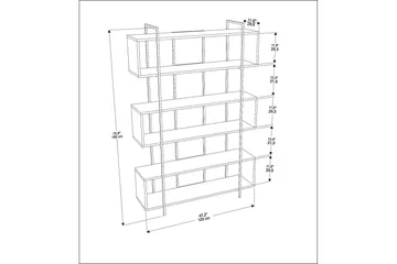 Bruti Bogreol 120 cm i Malet Træ - Sort - Opbevaring - Hylder & Reoler - Bogreol