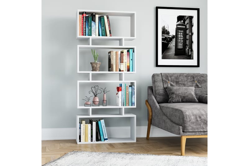 Burrells Bogreol 72x25 cm - Hvid - Opbevaring - Hylder & Reoler - Bogreol