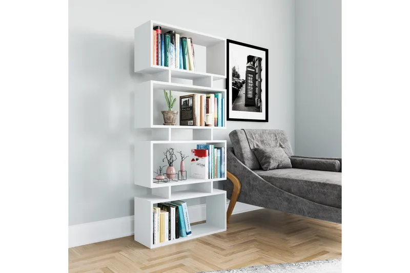 Burrells Bogreol 72x25 cm - Hvid - Opbevaring - Hylder & Reoler - Bogreol