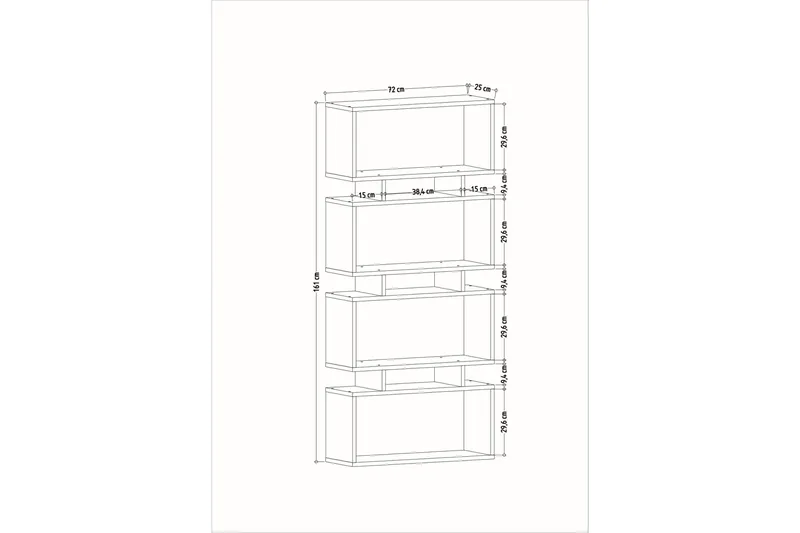 Burrells Bogreol 72x25 cm - Natur - Opbevaring - Hylder & Reoler - Bogreol
