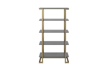 Camila Bogreol 76 cm i Mørkt Træ - Grå - Opbevaring - Hylder & Reoler - Bogreol
