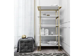 Camila Bogreol 76 cm i Malet Træ - Hvid - Opbevaring - Hylder & Reoler - Bogreol