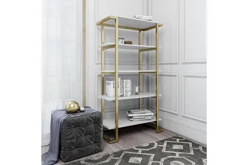 Camila Bogreol 76 cm i Malet Træ - Hvid - Opbevaring - Hylder & Reoler - Bogreol