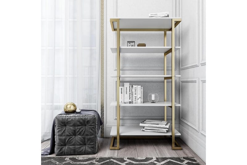 Camila Bogreol 76x40 cm Hvid - CosmoLiving - Opbevaring - Hylder & Reoler - Bogreol