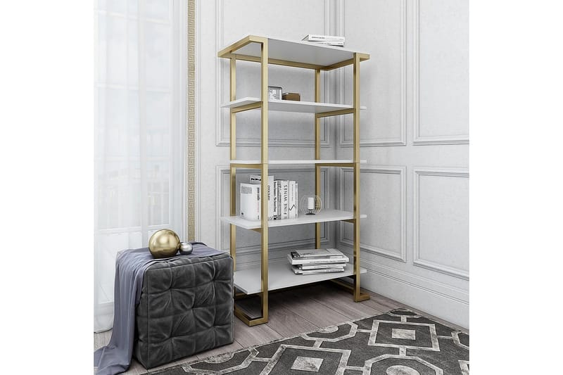 Camila Bogreol 76x40 cm Hvid - CosmoLiving - Opbevaring - Hylder & Reoler - Bogreol