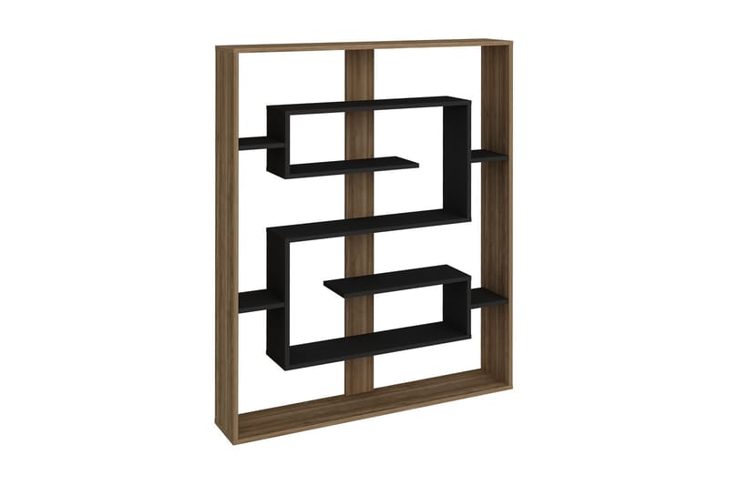 Caulside Bogreol 120 cm - Valnød|Sort - Opbevaring - Hylder & Reoler - Bogreol