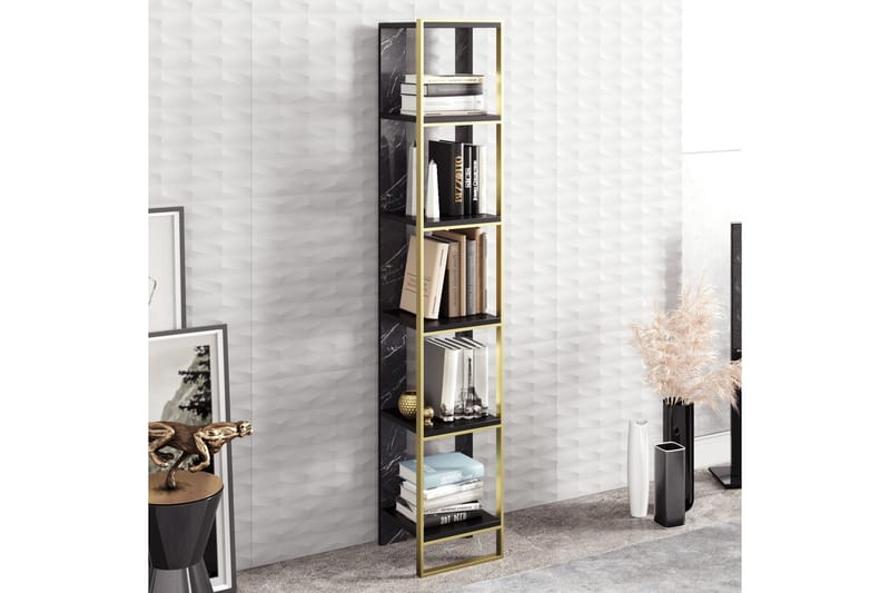 Cofield Bogreol 32 cm - Guld|Sort - Opbevaring - Hylder & Reoler - Bogreol