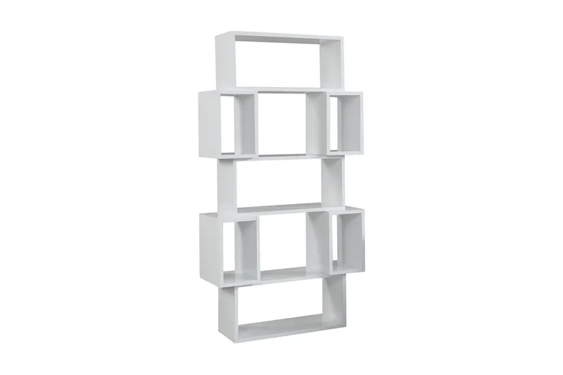 Comfortale Bogreol 84 cm i Malet Træ, Hvid