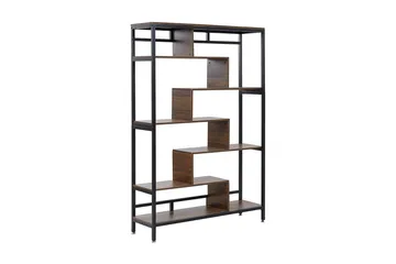 Daven Bogreol 115 cm i Træ med Metalstativ - Brun - Opbevaring - Hylder & Reoler - Bogreol