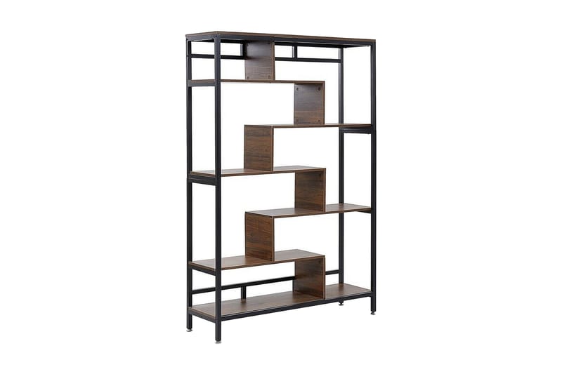 Daven Bogreol 115 cm i Træ med Metalstativ - Brun - Opbevaring - Hylder & Reoler - Bogreol