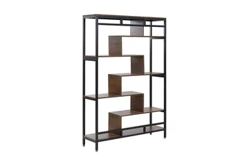 Daven Bogreol 115 cm i Træ med Metalstativ - Brun - Opbevaring - Hylder & Reoler - Bogreol