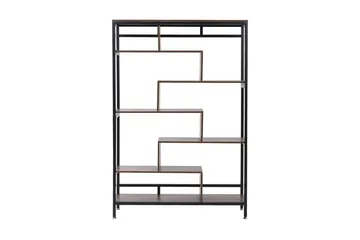 Daven Bogreol 115 cm i Træ med Metalstativ - Brun - Opbevaring - Hylder & Reoler - Bogreol