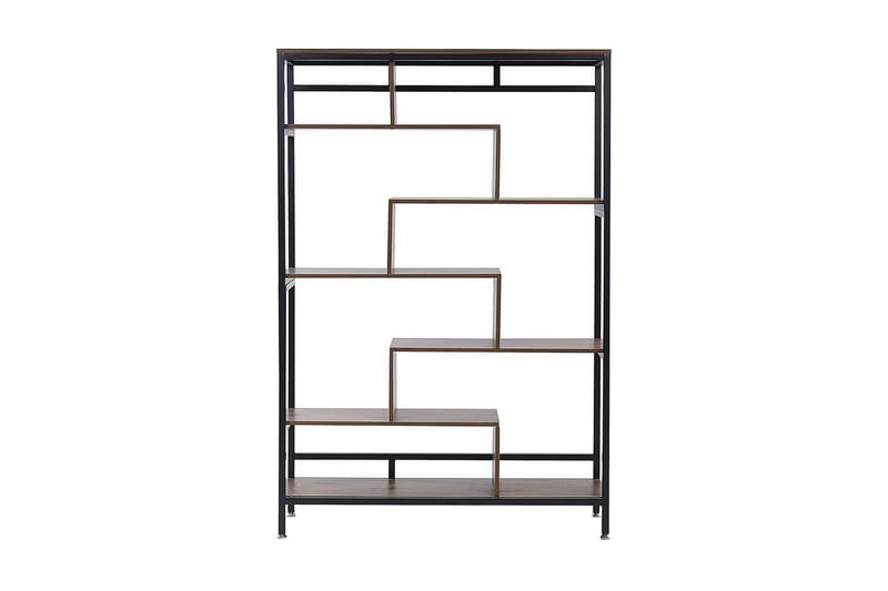 Daven Bogreol 115 cm i Træ med Metalstativ - Brun - Opbevaring - Hylder & Reoler - Bogreol
