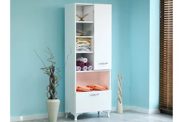Decorotika Bogreol 60 cm i Malet Træ - Hvid - Opbevaring - Hylder & Reoler - Bogreol