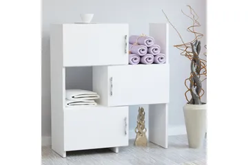 Decorotika Bogreol 65 cm i Malet Træ - Hvid - Opbevaring - Hylder & Reoler - Bogreol