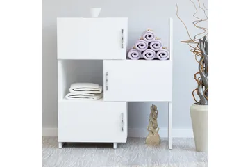 Decorotika Bogreol 65 cm i Malet Træ - Hvid - Opbevaring - Hylder & Reoler - Bogreol