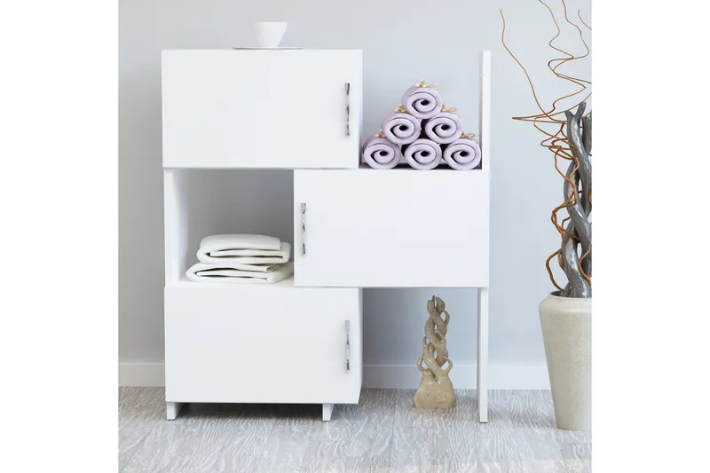 Decorotika Bogreol 65 cm i Malet Træ, Hvid