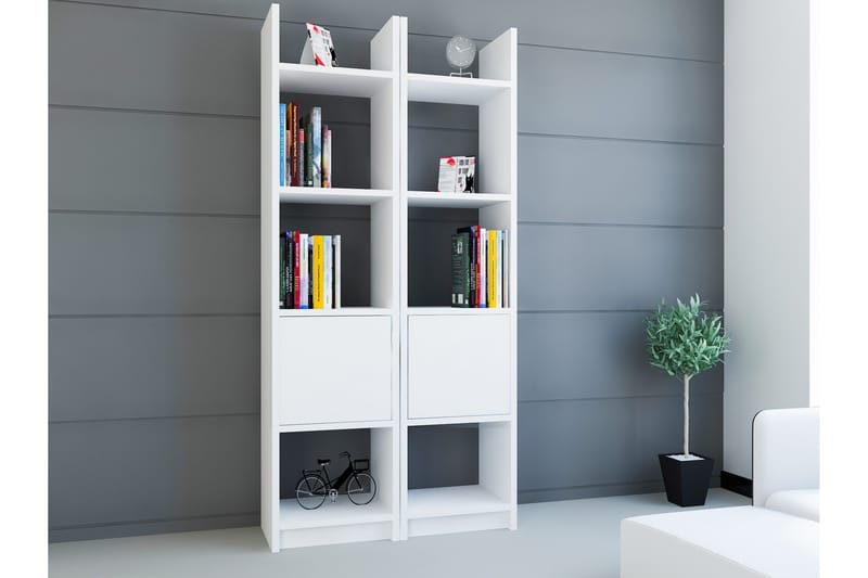 Decorotika Bogreol 66 cm i Malet Træ, Extra Hvid
