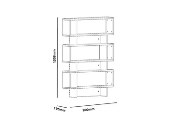 Decorotika Bogreol 90 cm i Malet Træ - Hvid - Opbevaring - Hylder & Reoler - Bogreol