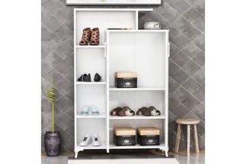 Decorotika Bogreol 90 cm i Malet Træ - Hvid - Opbevaring - Hylder & Reoler - Bogreol