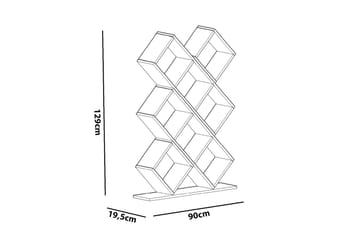 Decorotika Bogreol 90 cm i Malet Træ - Hvid - Opbevaring - Hylder & Reoler - Bogreol