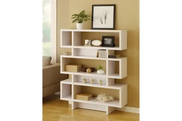 Decorotika Bogreol 90 cm i Malet Træ - Hvid - Opbevaring - Hylder & Reoler - Bogreol