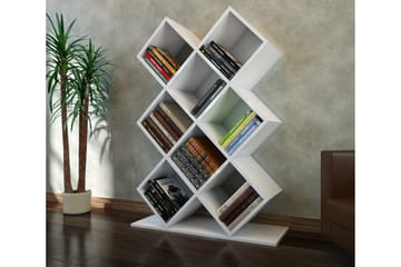 Decorotika Bogreol 90 cm i Malet Træ - Hvid - Opbevaring - Hylder & Reoler - Bogreol