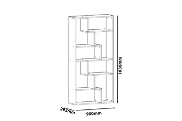 Decorotika Bogreol i Træ - Hvid - Opbevaring - Hylder & Reoler - Bogreol