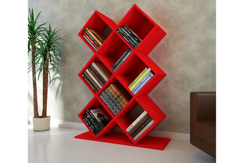 Decorotika bogreol - Rød - Opbevaring - Hylder & Reoler - Bogreol