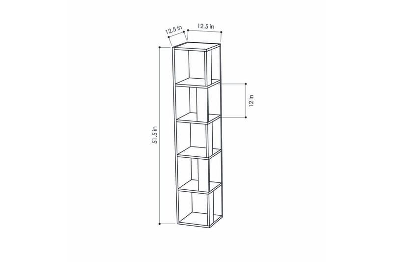 Decorta Bogreol 32 cm i Malet Træ - Hvid - Opbevaring - Hylder & Reoler - Bogreol