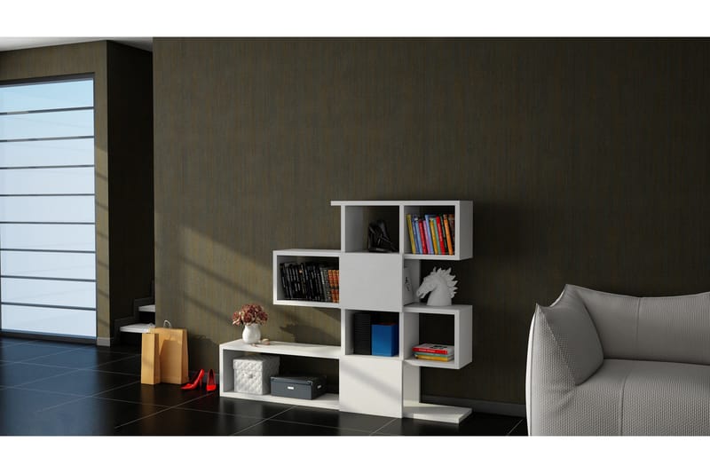 Decorta Bogreol i Træ - Hvid - Opbevaring - Hylder & Reoler - Bogreol
