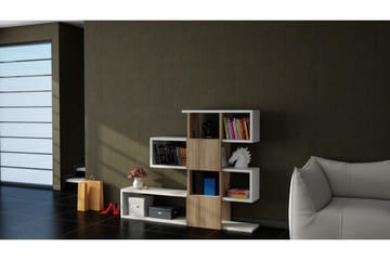 Decorta Bogreol i Træ - Hvid|Brun - Opbevaring - Hylder & Reoler - Bogreol