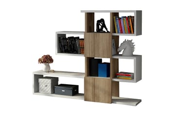 Decorta Bogreol i Træ - Hvid|Brun - Opbevaring - Hylder & Reoler - Bogreol