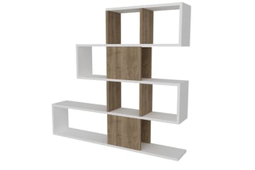 Decorta Bogreol i Træ - Hvid|Brun - Opbevaring - Hylder & Reoler - Bogreol