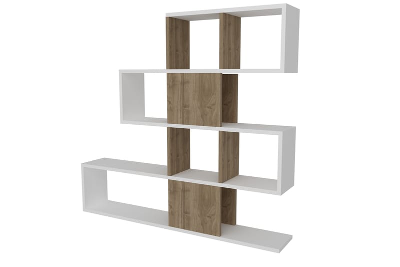 Decorta Bogreol i Træ - Hvid|Brun - Opbevaring - Hylder & Reoler - Bogreol