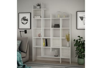 Decorta Reol 122 cm i Malet Træ - Hvid - Opbevaring - Hylder & Reoler - Bogreol