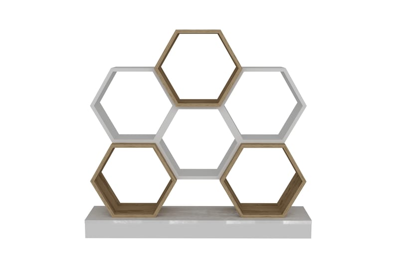 Desgrar Bogreol 120x109 cm - Hvid - Opbevaring - Hylder & Reoler - Bogreol