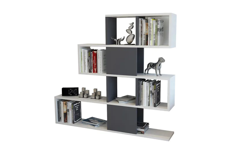 Desgrar Bogreol 120x109 cm, Hvid