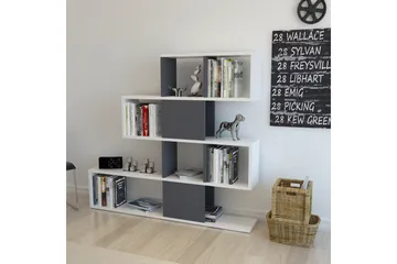 Desgrar Bogreol 120x109 cm i Malet Træ - Hvid - Opbevaring - Hylder & Reoler - Bogreol