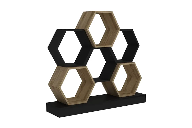 Desgrar Bogreol 120x109 cm, Sort