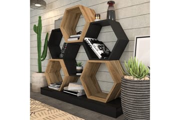 Desgrar Bogreol 120x109 cm - Sort - Opbevaring - Hylder & Reoler - Bogreol