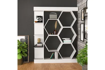 Desgrar Bogreol 140x177,4 cm - Hvid - Opbevaring - Hylder & Reoler - Bogreol
