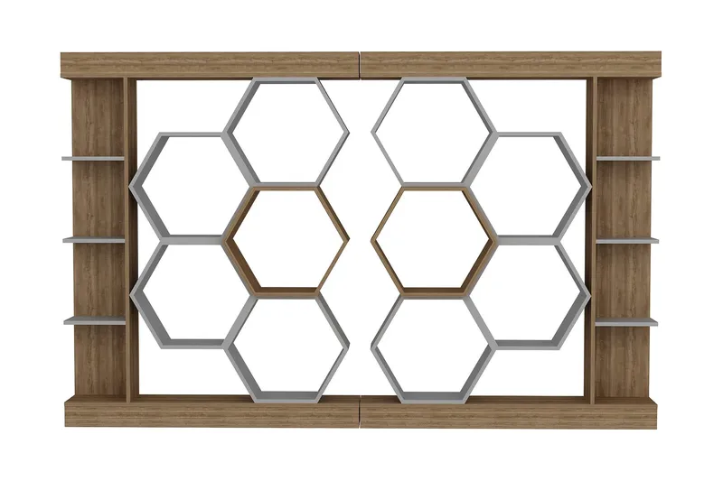 Desgrar Bogreol 140x177,4 cm - Hvid - Opbevaring - Hylder & Reoler - Bogreol