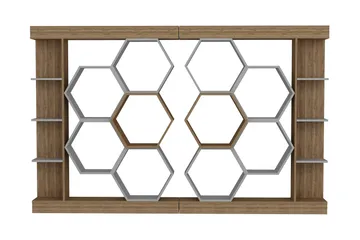 Desgrar Bogreol 140x177,4 cm - Hvid - Opbevaring - Hylder & Reoler - Bogreol