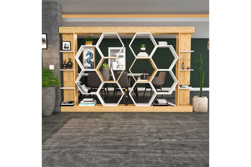 Desgrar Bogreol 140x177,4 cm - Hvid - Opbevaring - Hylder & Reoler - Bogreol