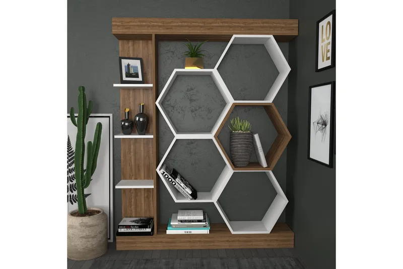 Desgrar Bogreol 140x177,4 cm - Hvid - Opbevaring - Hylder & Reoler - Bogreol