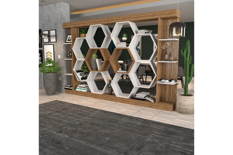 Desgrar Bogreol 140x177,4 cm - Hvid - Opbevaring - Hylder & Reoler - Bogreol